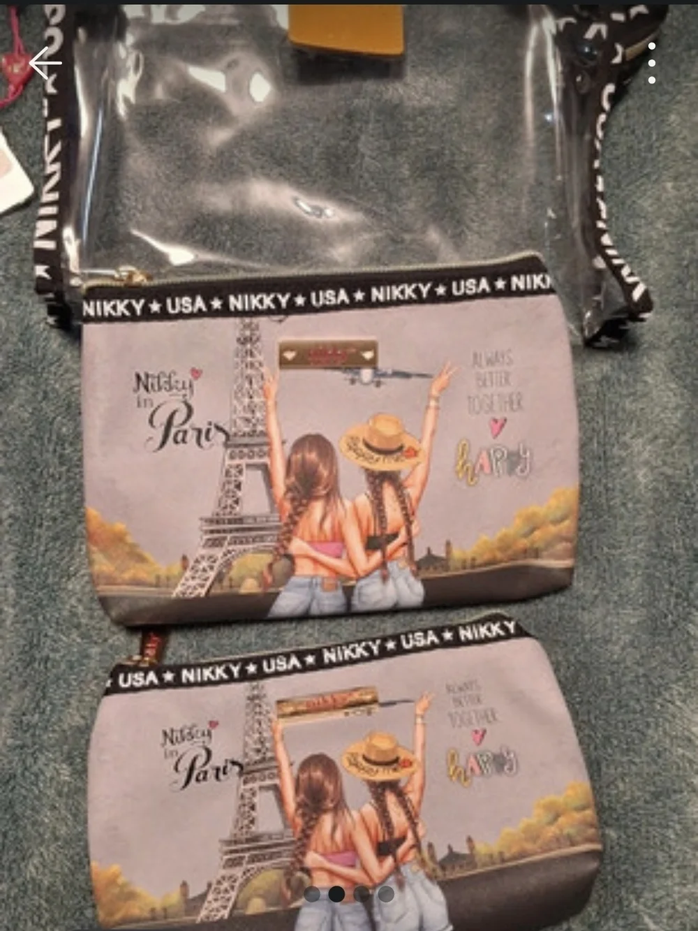 Gray Cosmetic Bag — Nikky in Paris Design